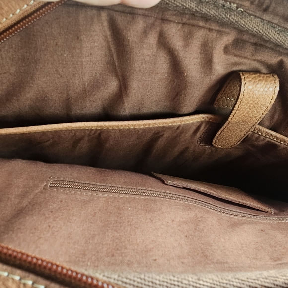 Myra Bag Brown and White Laptop Bag with Rustic Charm -actual Photos Added - Picture 8 of 10